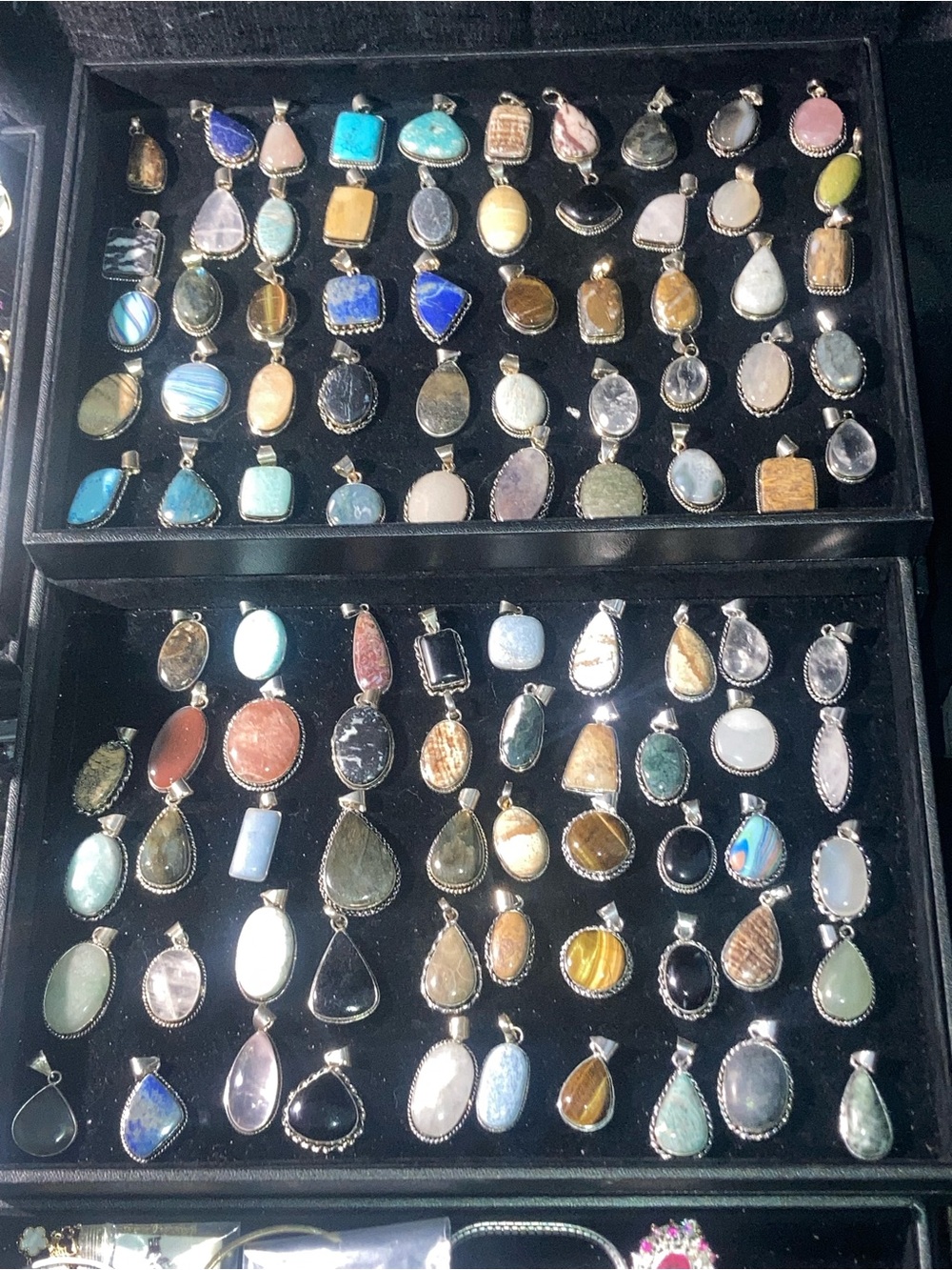 Assorted Gemstone Pendant stamped 925 (pick one)